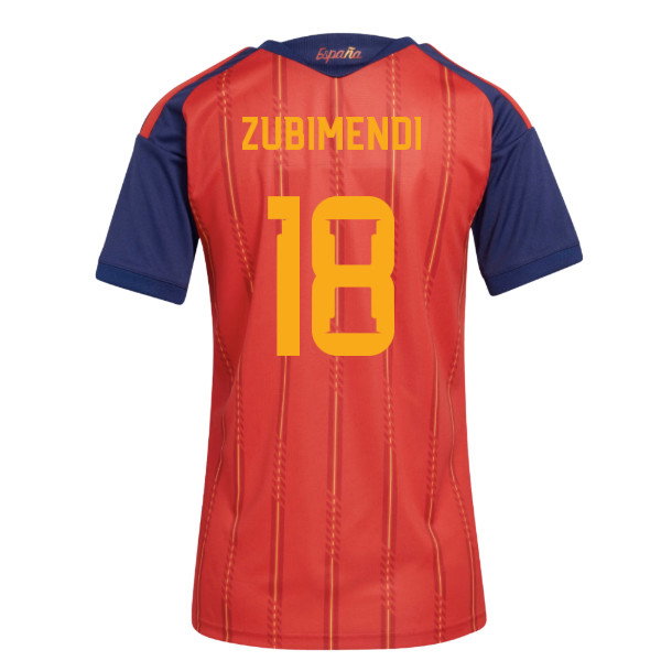 2026-2027 Spain Home Shirt (Womens) (Zubimendi 18)-SoccerKits Hub | Buy Soccer Jerseys Online
